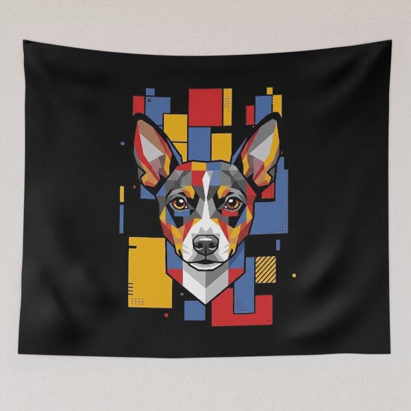 Item preview, Funny Rat Terrier Colorful Blocks Geometric Art Mom Dad Kids designed and sold by FurryHavenPH.