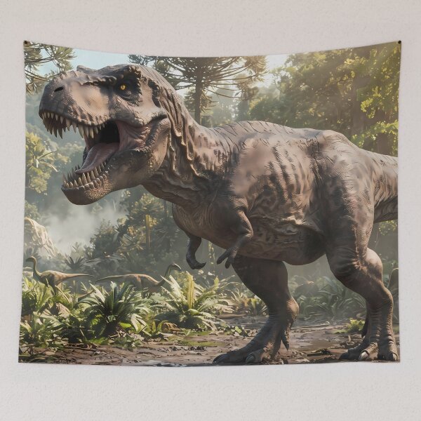 Item preview, D Epic Prehistoric Dinosaur World Jurassic Landscape Art designed and sold by ART ATTACK ZONE.