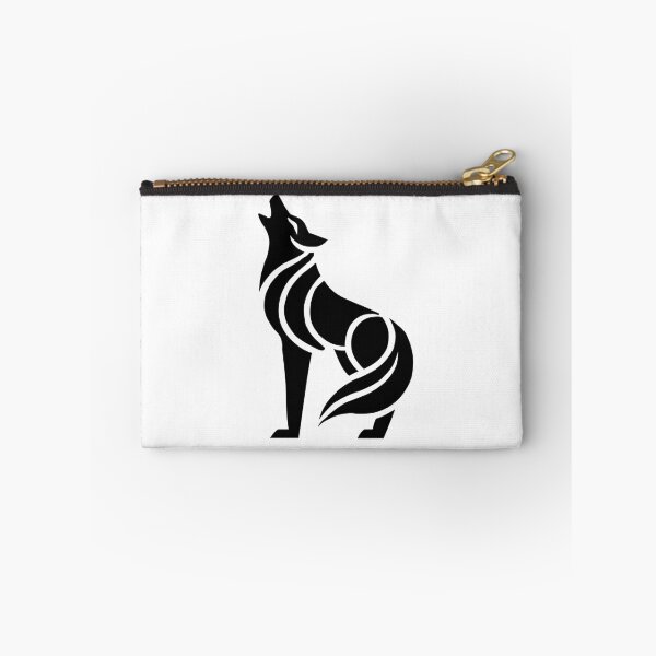 Item preview, Howling Wolf - Tribal Black & White Silhouette Line Art designed and sold by SivaroStudio.