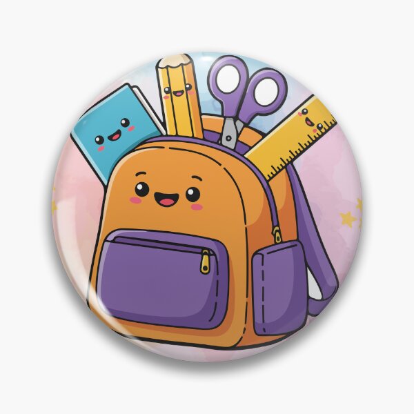 Aperçu de l'œuvre Illustration mignonne de sac à dos et de fournitures scolaires kawaii. créée et vendue par DodoCraft3.