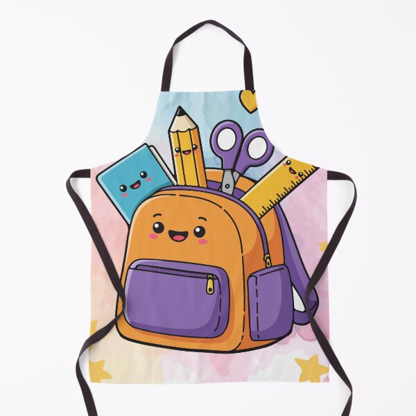 Item preview, Cute Kawaii School Backpack and Supplies Illustration.  designed and sold by DodoCraft3.