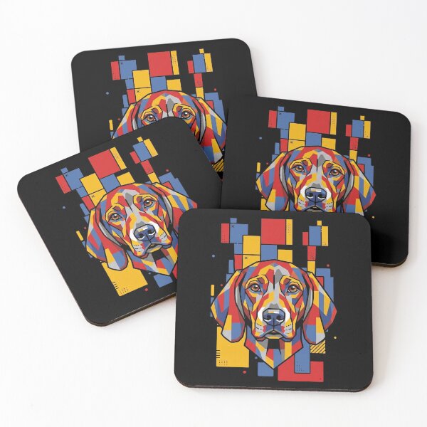Item preview, Funny Redbone Coonhound Colorful Blocks Geometric Art Mom Dad Kids designed and sold by FurryHavenPH.