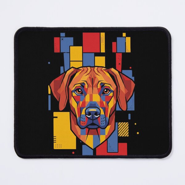 Item preview, Funny Rhodesian Ridgeback Colorful Blocks Geometric Art Mom Dad Kids designed and sold by FurryHavenPH.