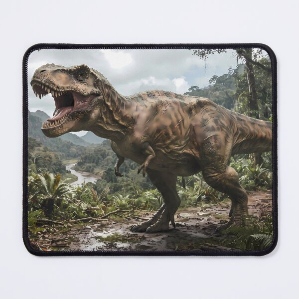 Item preview, E Epic Prehistoric Dinosaur World Jurassic Landscape Art designed and sold by ART ATTACK ZONE.