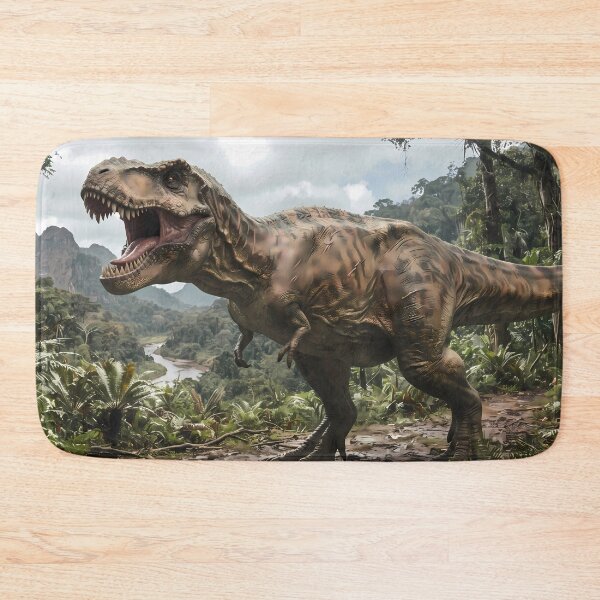 Item preview, E Epic Prehistoric Dinosaur World Jurassic Landscape Art designed and sold by ART ATTACK ZONE.