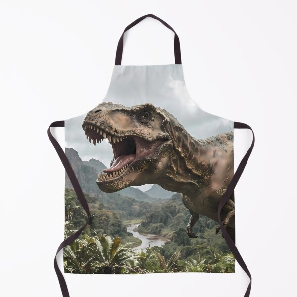 Item preview, E Epic Prehistoric Dinosaur World Jurassic Landscape Art designed and sold by ART ATTACK ZONE.