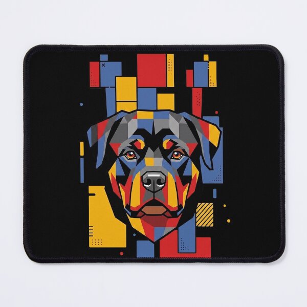 Item preview, Funny Rottweiler Colorful Blocks Geometric Art Mom Dad Kids designed and sold by FurryHavenPH.