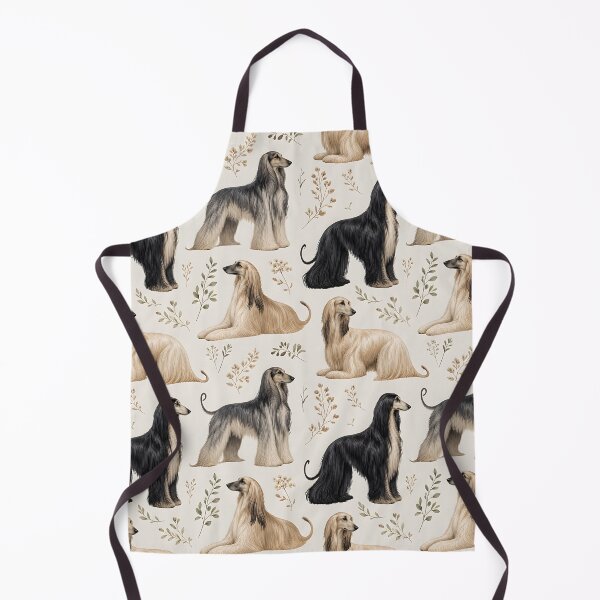 Item preview, Elegant Afghan Hound Seamless Pattern with Botanical Elements designed and sold by blankTeeShirt.