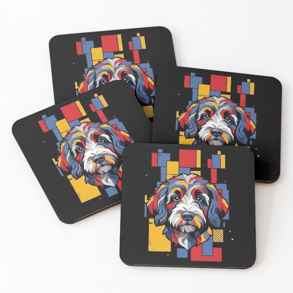 Item preview, Funny Saint Berdoodle Colorful Blocks Geometric Art Mom Dad Kids designed and sold by FurryHavenPH.