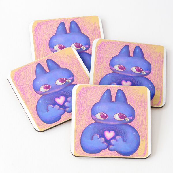 Item preview, Purple cat in love drawing designed and sold by faburu.
