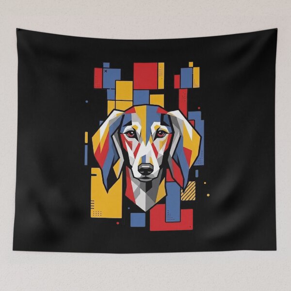 Item preview, Funny Saluki Colorful Blocks Geometric Art Mom Dad Kids designed and sold by FurryHavenPH.