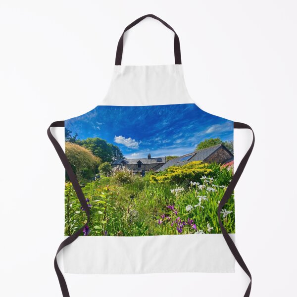 Item preview, Colourful Cornwall Cottage Garden with Summer Flowers and Blue Sky designed and sold by leonwoods.