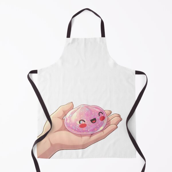 Item preview, Pink Glitter Squishy Dumpling in Open Hand – Kawaii Digital Art designed and sold by EmeraldeaArt.