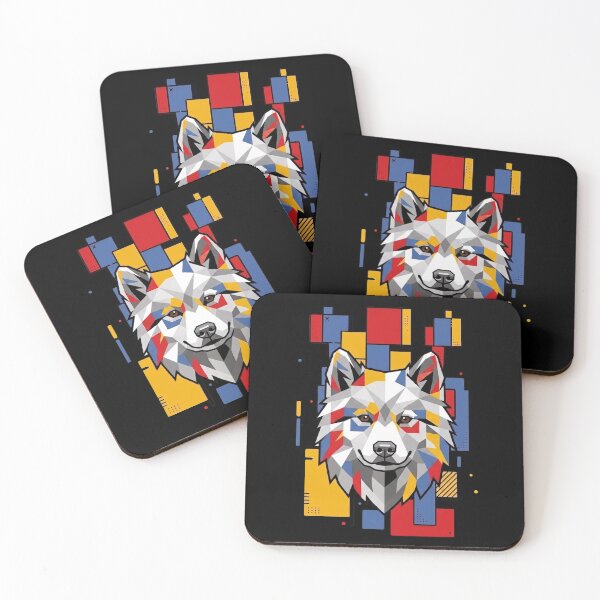 Item preview, Funny Samoyed Colorful Blocks Geometric Art Mom Dad Kids designed and sold by FurryHavenPH.