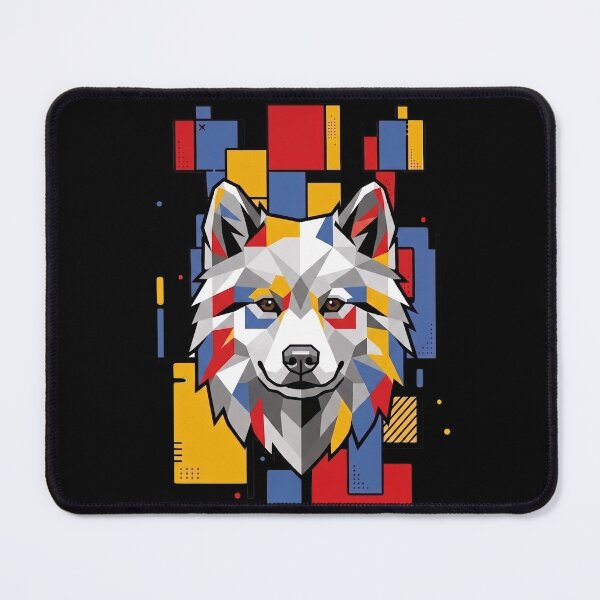 Item preview, Funny Samoyed Colorful Blocks Geometric Art Mom Dad Kids designed and sold by FurryHavenPH.
