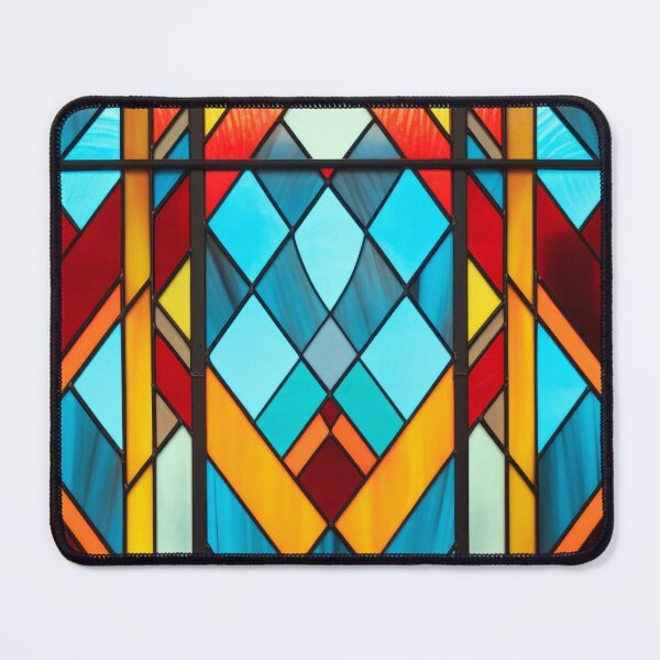 Item preview, Art Deco Geometric Stained Glass Pattern designed and sold by pinkal.