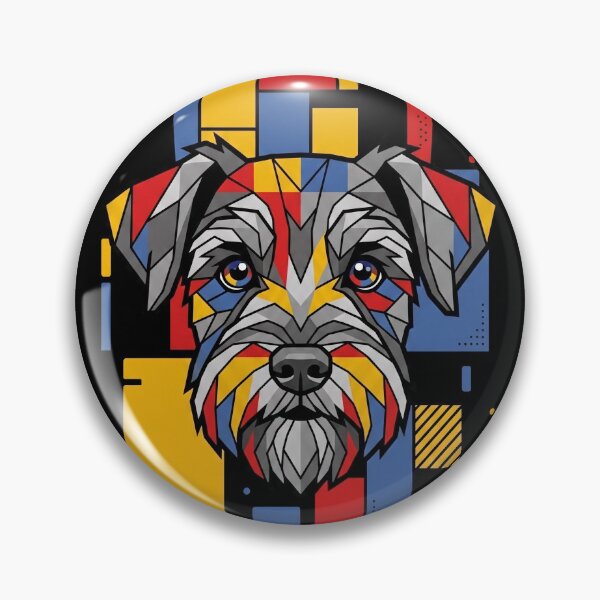 Item preview, Funny Schnoodle Colorful Blocks Geometric Art Mom Dad Kids designed and sold by FurryHavenPH.