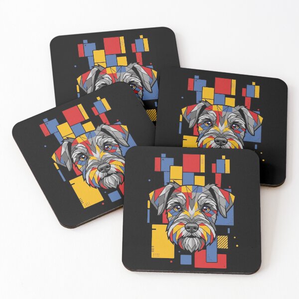 Item preview, Funny Schnoodle Colorful Blocks Geometric Art Mom Dad Kids designed and sold by FurryHavenPH.
