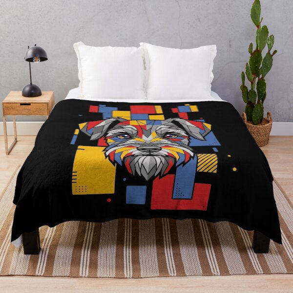 Item preview, Funny Schnoodle Colorful Blocks Geometric Art Mom Dad Kids designed and sold by FurryHavenPH.