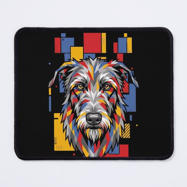 Item preview, Funny Scottish Deerhound Colorful Blocks Geometric Art Mom Dad Kids designed and sold by FurryHavenPH.