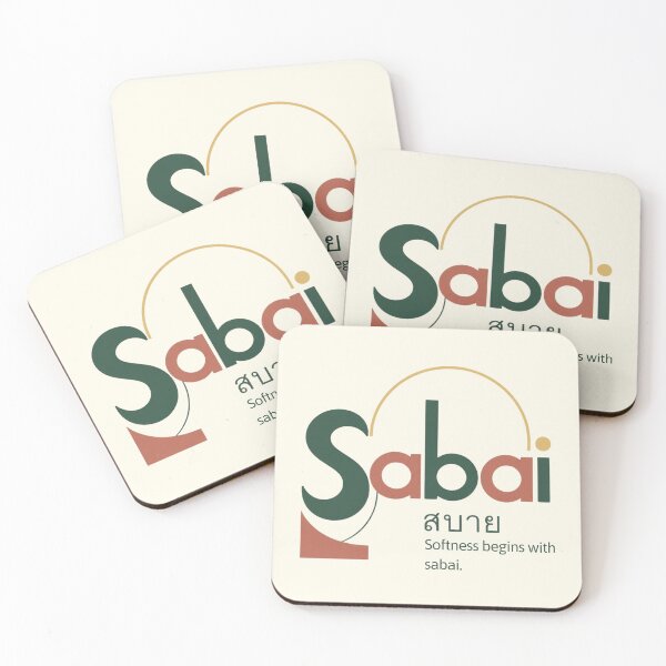 Item preview, Sabai | Minimal Thai Typography & Soft Life Aesthetic | Soft Thailand™ designed and sold by CosmicQuietStudio.
