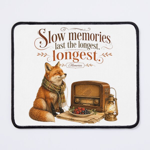 Item preview, Slow Memories Vintage Fox Radio Nostalgic 1950s Aesthetic designed and sold by AQUILAKREO.