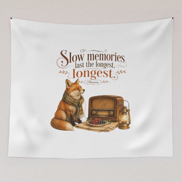Item preview, Slow Memories Vintage Fox Radio Nostalgic 1950s Aesthetic designed and sold by AQUILAKREO.