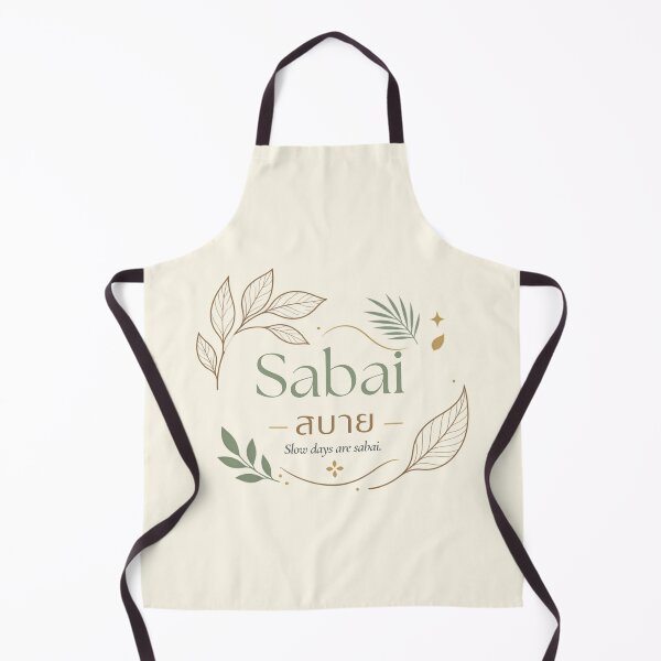 Item preview, Sabai | Slow days are sabai Typography Design | Soft Thailand™ designed and sold by CosmicQuietStudio.