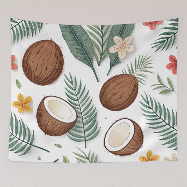 Item preview, Tropical Coconut Botanical Pattern designed and sold by Angellacelin.