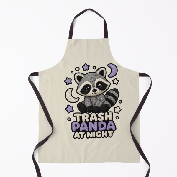 Item preview, Cute Crochet Raccoon Trash Panda At Night Funny Animal Design designed and sold by Panom Suavichien.
