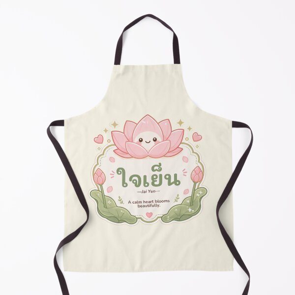 Item preview, Jai Yen | Calm Heart Blooms – Cute Thai Lotus Design | Soft Thailand™ designed and sold by CosmicQuietStudio.