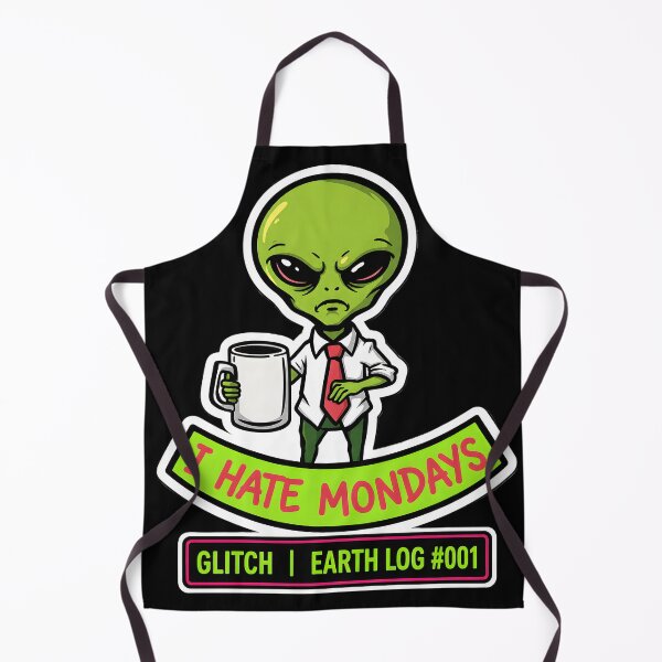 Item preview, Odio los lunes - Pegatina de oficina con fallo alienígena designed and sold by AlienWorldArt.