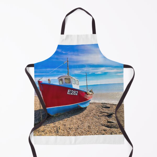 Item preview, Colourful Fishing Boat on Beer Beach Devon designed and sold by leonwoods.