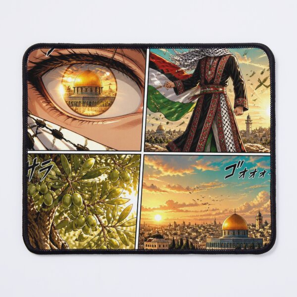 Item preview, Palestine Hope Anime Manga Grid Art legacy & Resilience designed and sold by SoraandSoil.