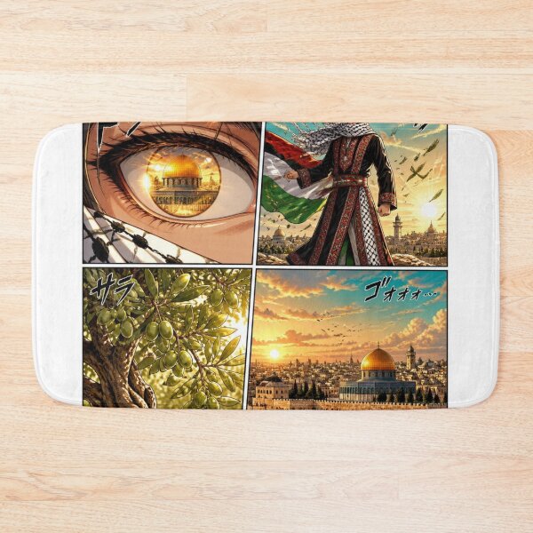 Item preview, Palestine Hope Anime Manga Grid Art legacy & Resilience designed and sold by SoraandSoil.