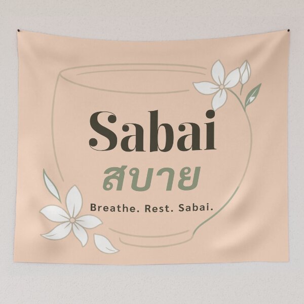 Item preview, Sabai | Breathe. Rest. Sabai | Soft Thailand™ designed and sold by CosmicQuietStudio.