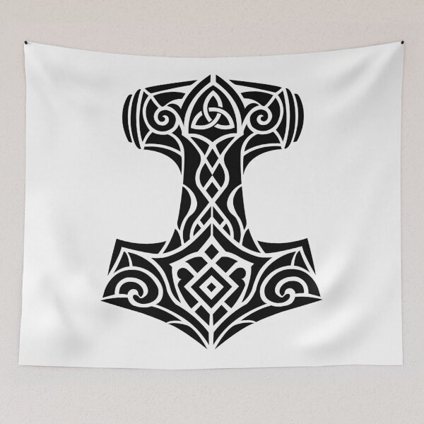 Item preview, Mjölnir — Norse Thor's Hammer with Celtic Knotwork designed and sold by SivaroStudio.