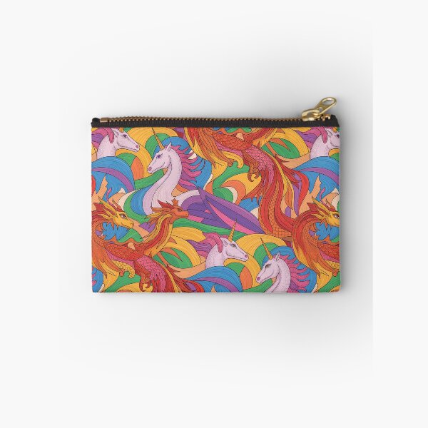 Item preview, Colorful Mythical Creatures Duffle Bag - Dragon Unicorn Pattern designed and sold by Art JSMY.