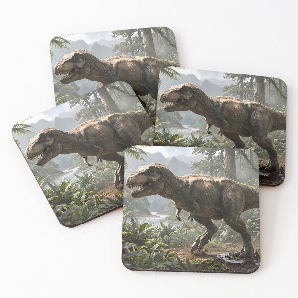 Item preview, F Epic Prehistoric Dinosaur World Jurassic Landscape Art designed and sold by ART ATTACK ZONE.