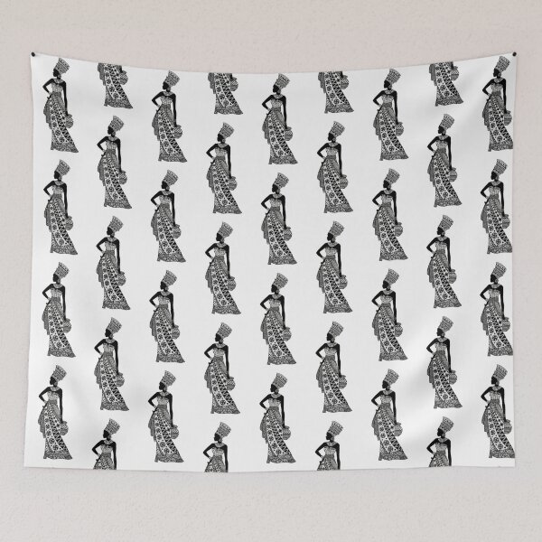 Item preview, Queen Zureya – Keeper of Abundance | African Tribal Silhouette Art designed and sold by House of Ada Zuri .
