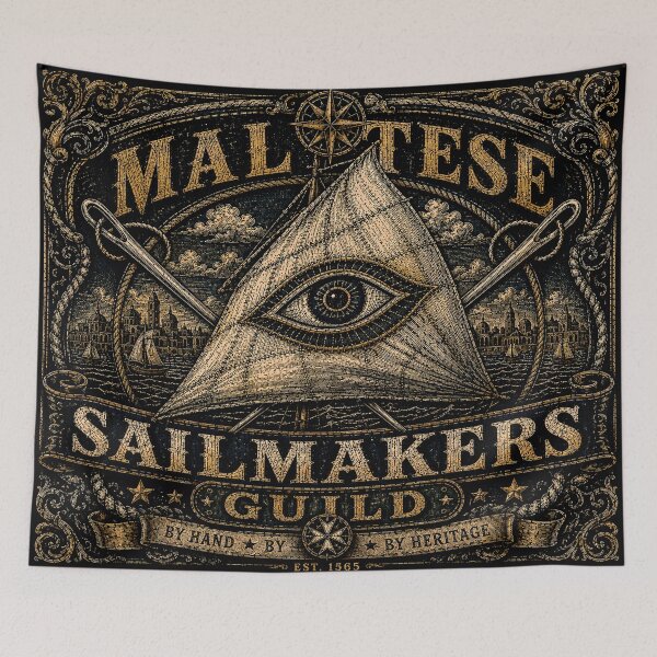 Item preview, Maltese Sailmakers Guild Est 1565 Great Siege Maritime Vintage art designed and sold by RoyalOrderGallery.