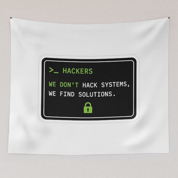 Item preview, Hackers: We Don't Hack Systems, We Find Solutions  designed and sold by Kushwaha18.