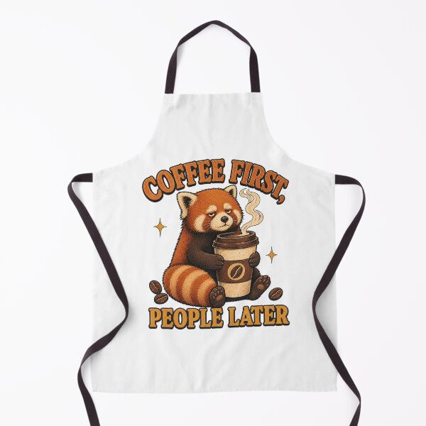Item preview, Coffee Mood - Grumpy Red Panda designed and sold by Wonder-Ink-Lab.