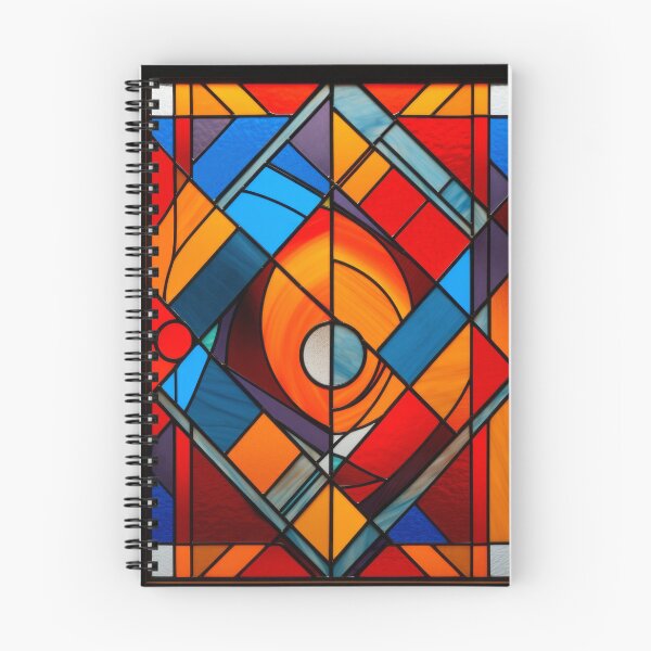 Item preview, Geometric Modern Abstract Stained Glass Panel designed and sold by pinkal.