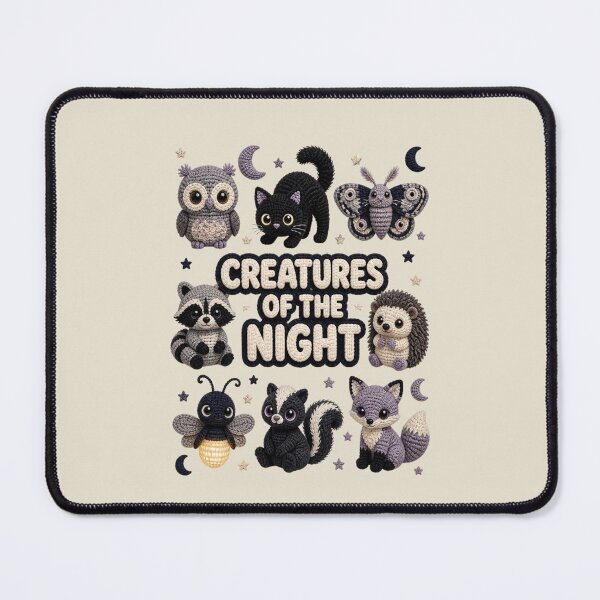 Item preview, Creatures Of The Night Cute Crochet Nocturnal Animals Collection designed and sold by Panom Suavichien.