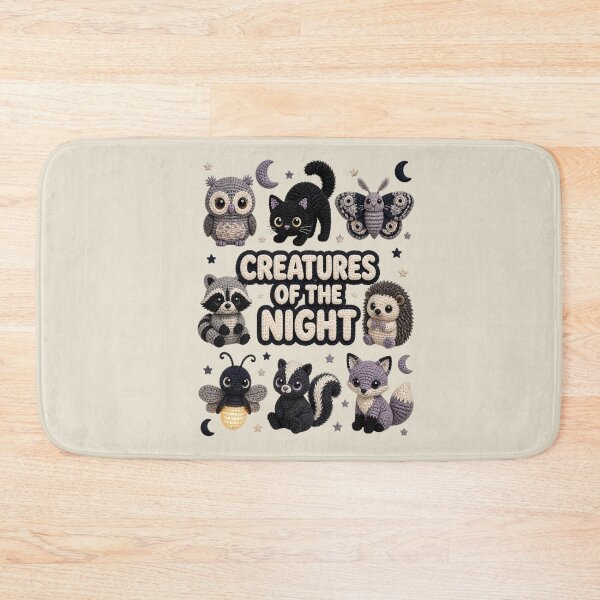 Item preview, Creatures Of The Night Cute Crochet Nocturnal Animals Collection designed and sold by Panom Suavichien.