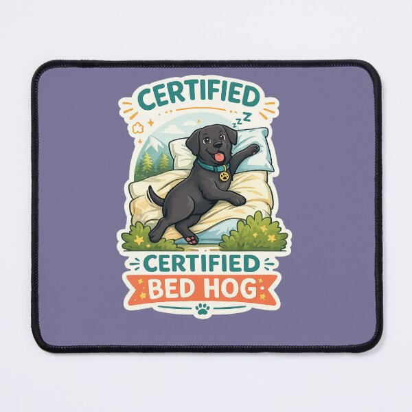 Item preview, Certified Bed Hog | Funny Black Labrador Dog Lover Gift designed and sold by Goodthingstree.