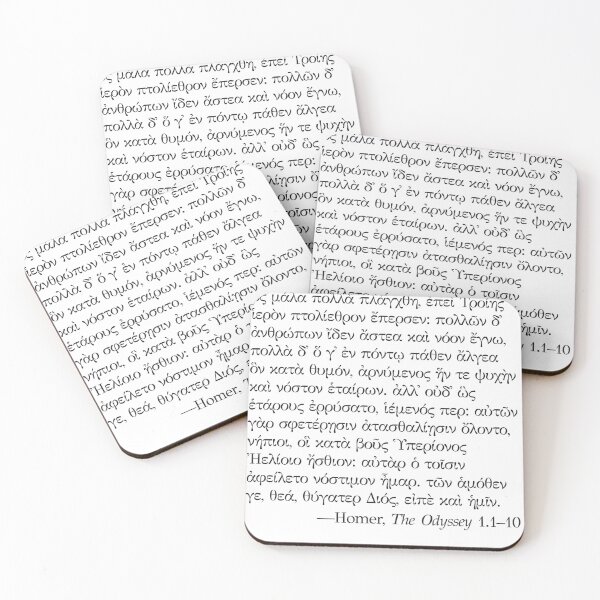 Item preview, The Odyssey Opening Lines in Ancient Greek (Book 1.1–10) — Homer designed and sold by Ancient Greek Text.