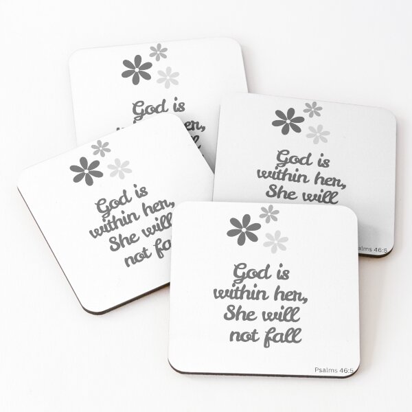 Item preview, She Will Not Fall – Psalm 46:5 Christian Sticker designed and sold by InfiniteTribute.