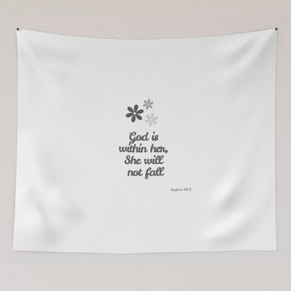 Item preview, She Will Not Fall – Psalm 46:5 Christian Sticker designed and sold by InfiniteTribute.